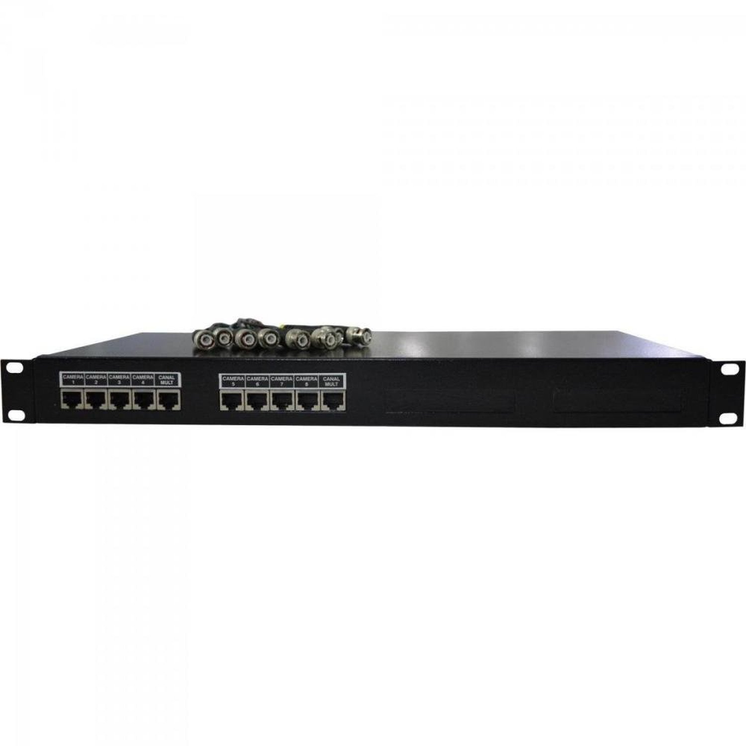 Rack Organizador para CFTV Multi 19" 8 Canais RJ45 Preto MAX ELETRON Un.Venda: PC/1