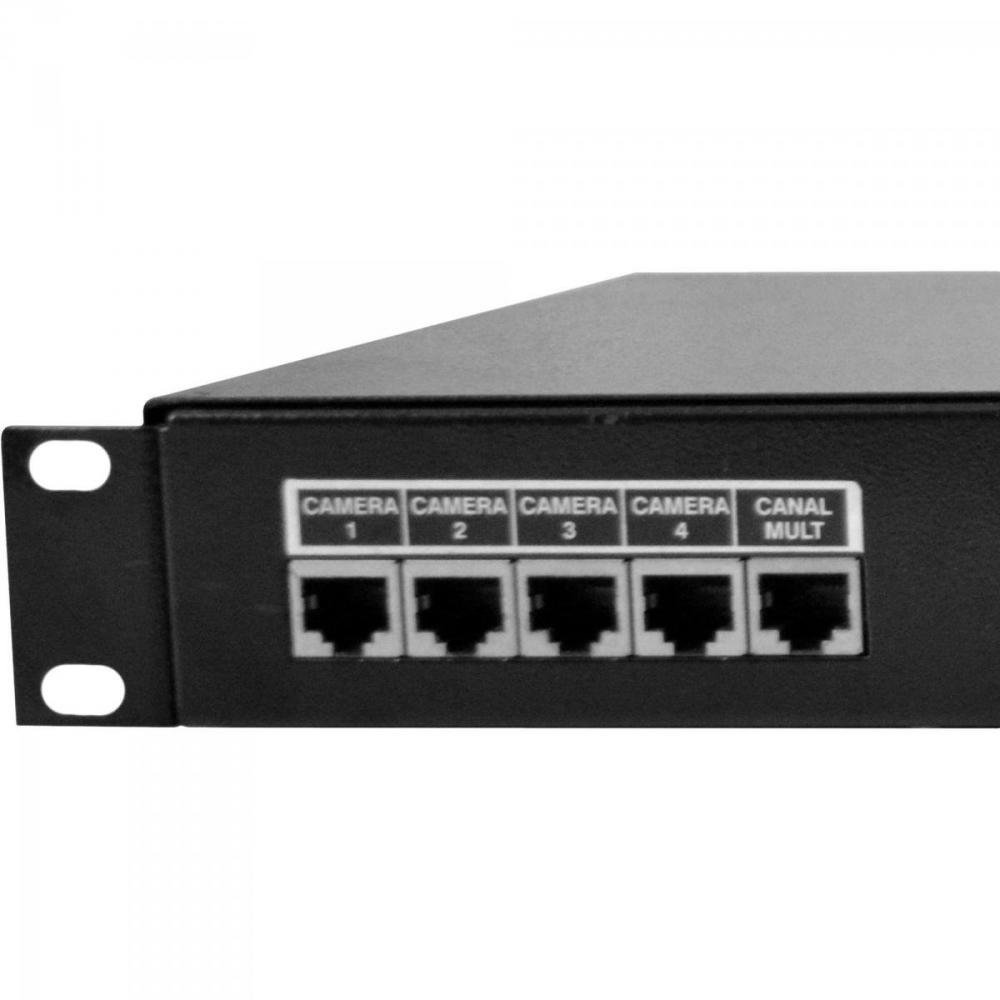 Rack Organizador para CFTV Multi 19" 8 Canais RJ45 Preto MAX ELETRON Un.Venda: PC/1