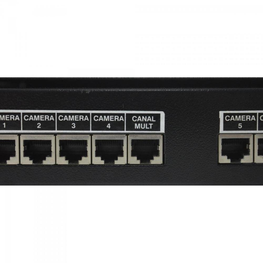 Rack Organizador para CFTV Multi 19" 8 Canais RJ45 Preto MAX ELETRON Un.Venda: PC/1