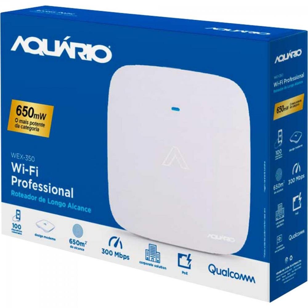 Rot Wifi AQUARIO WEX-350 300 MBPS BR Un.Venda: PC/1