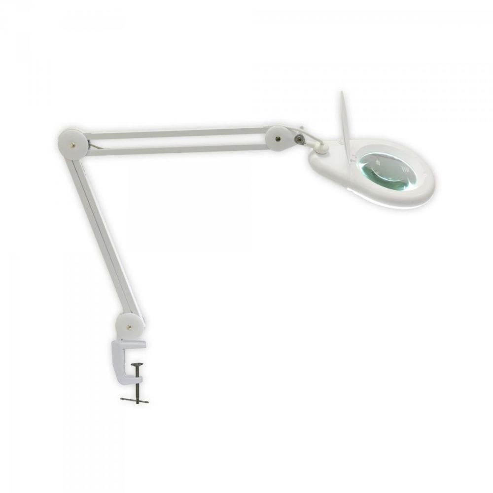 Lupa De Bancada c/ Iluminação LED 8D Bivolt HL400 Branco HIKARI Un.Venda: PC/1