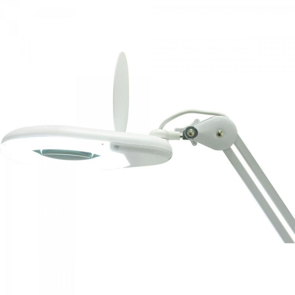 Lupa De Bancada c/ Iluminação LED 8D Bivolt HL400 Branco HIKARI Un.Venda: PC/1