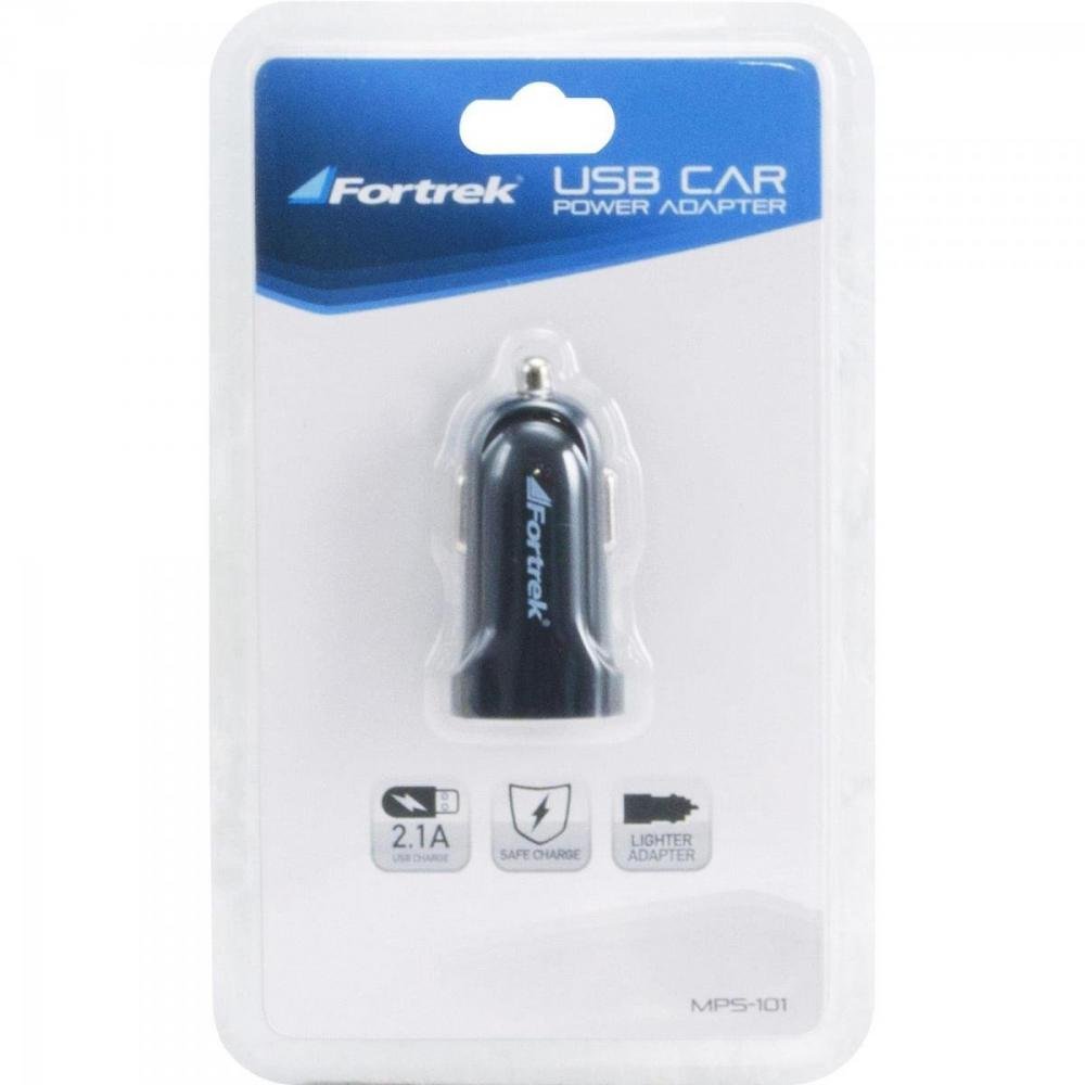 Fonte de Energia USB 12/24V 2,1A MPS101 Preto FORTREK Un.Venda: PC/1