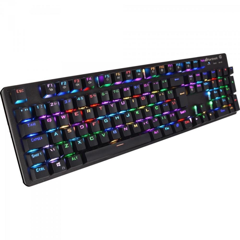 Teclado Gamer Mecânico K5 RGB Preto FORTREK Un.Venda: PC/1