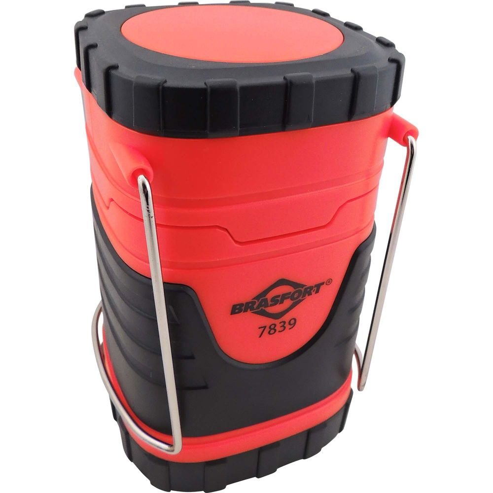 Lampião Retrátil LED Vermelho/Preto BRASFORT Un.Venda: PC/1