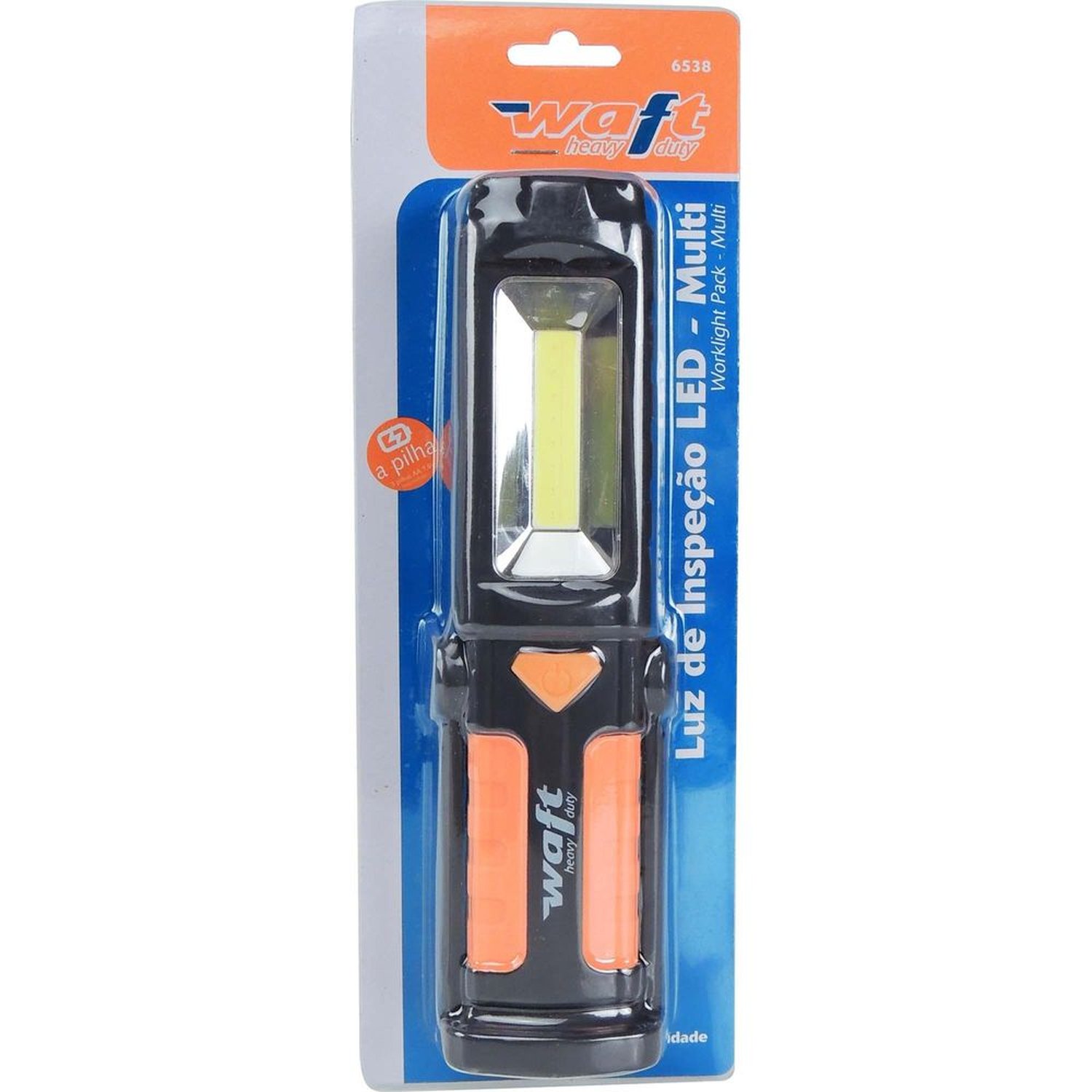 Lanterna Luz de Inspeção MULTI LED Preta/Laranja WAFT Un.Venda: PC/1