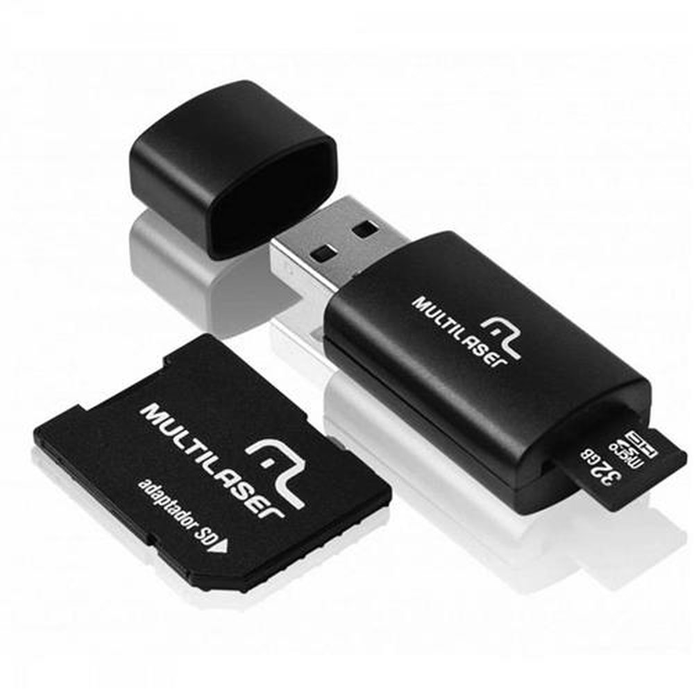 Leitor USB com Cartão SD 32GB Multilaser