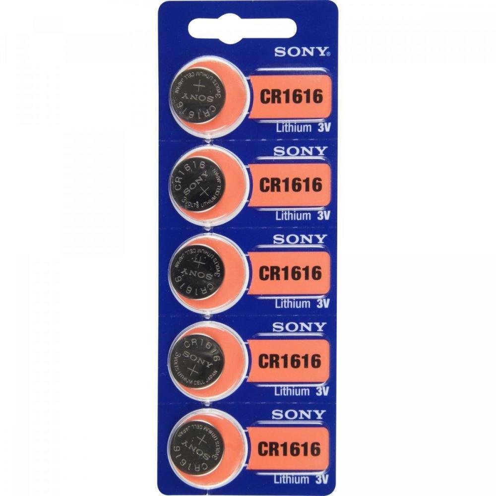 Pilha Lithium CR1616 B (Cartela c/5 pilhas) SONY Un.Venda: CAR/5