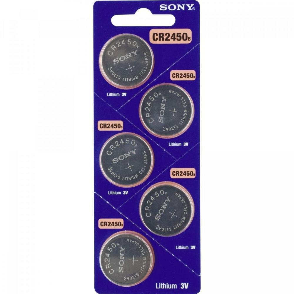 Pilha Lithium CR2450 B (Cartela c/5 pilhas) SONY Un.Venda: CAR/5