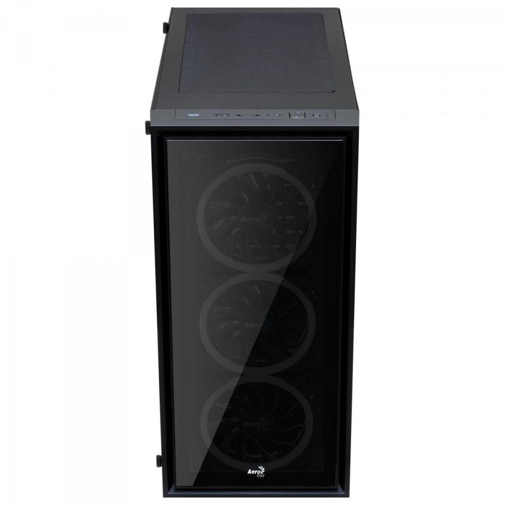 Gabinete Gamer Mid Tower Quartz Revo RGB Preto AEROCOOL Un.Venda: PC/1