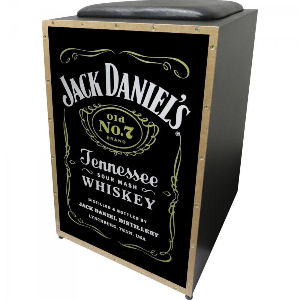 Cajon Eletroacústico Inclinado Profissional K2 COR-008 EQ Jack Daniels JAGUAR Un.Venda: PC/1