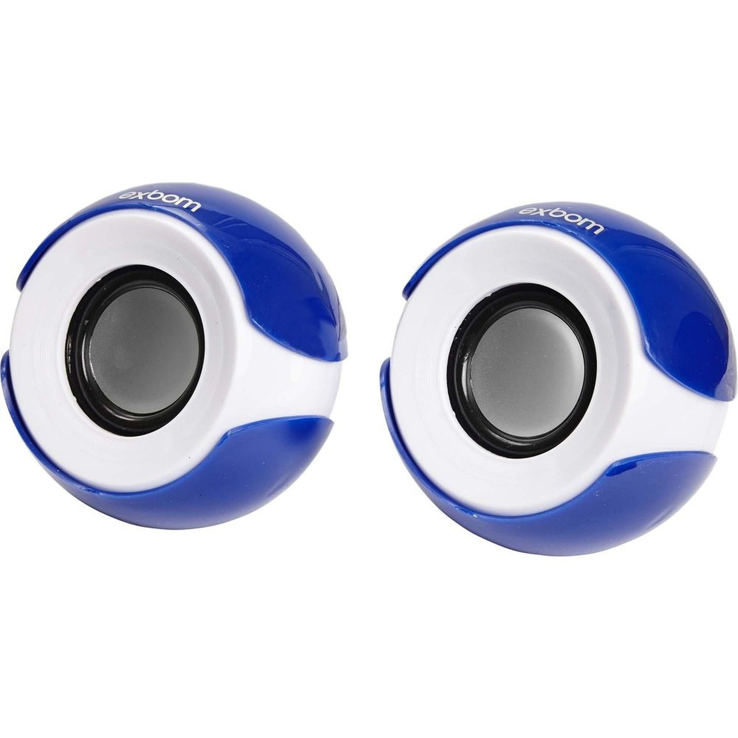 Caixa Multimídia 2.0 5W RMS CS-69 Azul/Branca EXBOM Un.Venda: PC/1