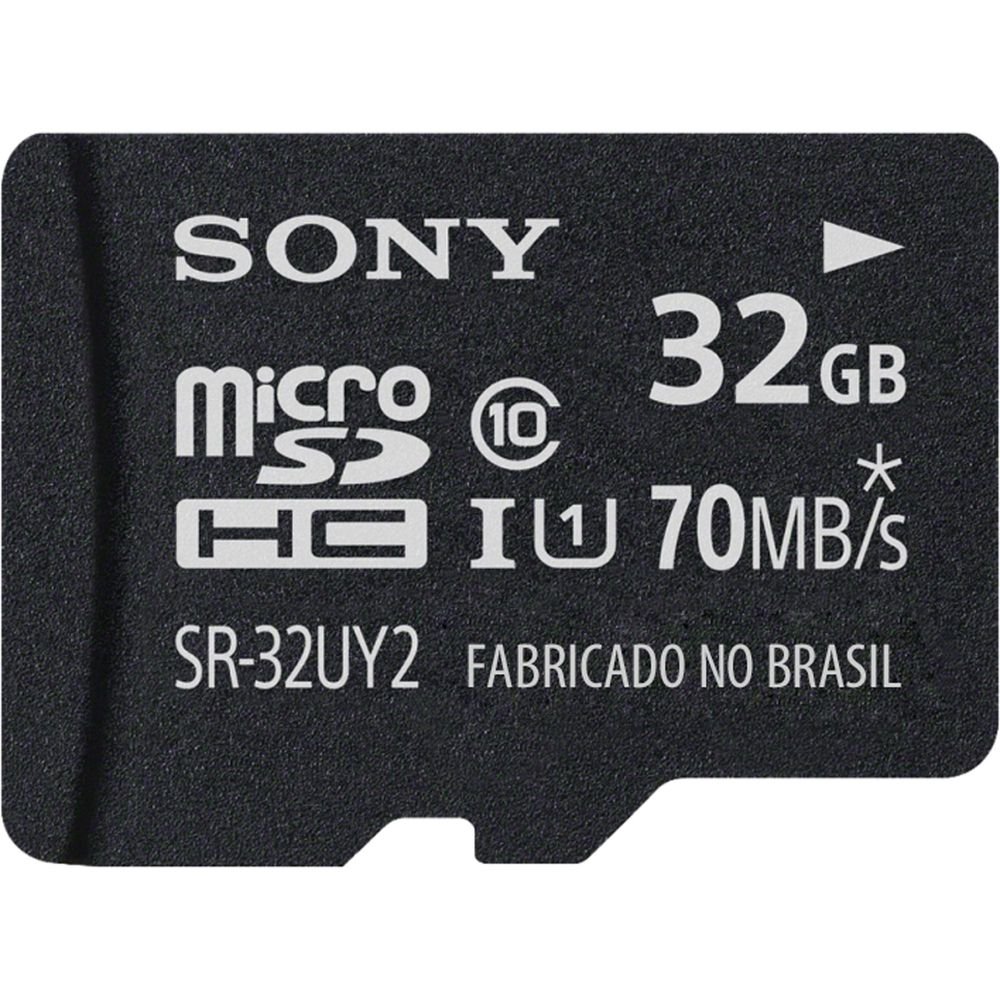 Cartão de Memória 32GB Micro SDHC com Adaptador CLASSE 10 SR-32UY2 SONY Un.Venda: PC/1