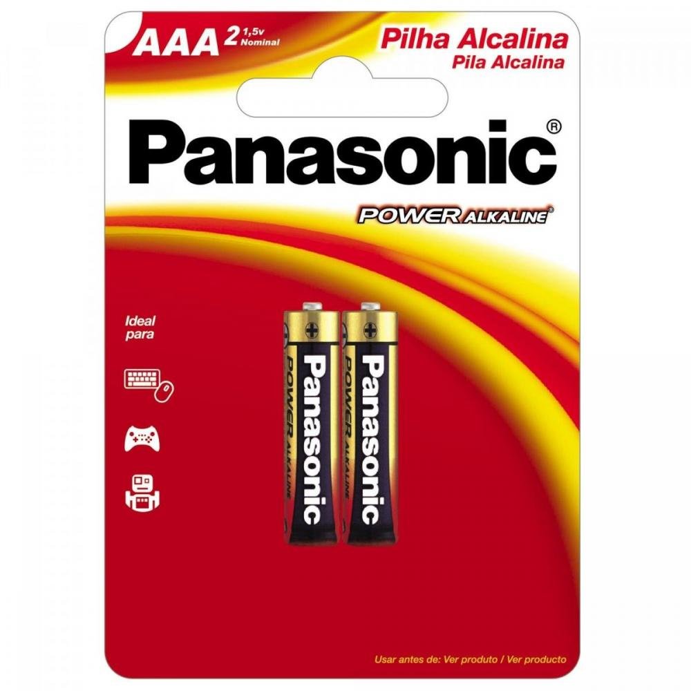 Pilha Alcalina AAA LR03XAB/2B1 (Caixa c/ 192 pilhas)(Cartela c/ 2 pilhas) PANASONIC <br/> Un.Venda: CXM/192
