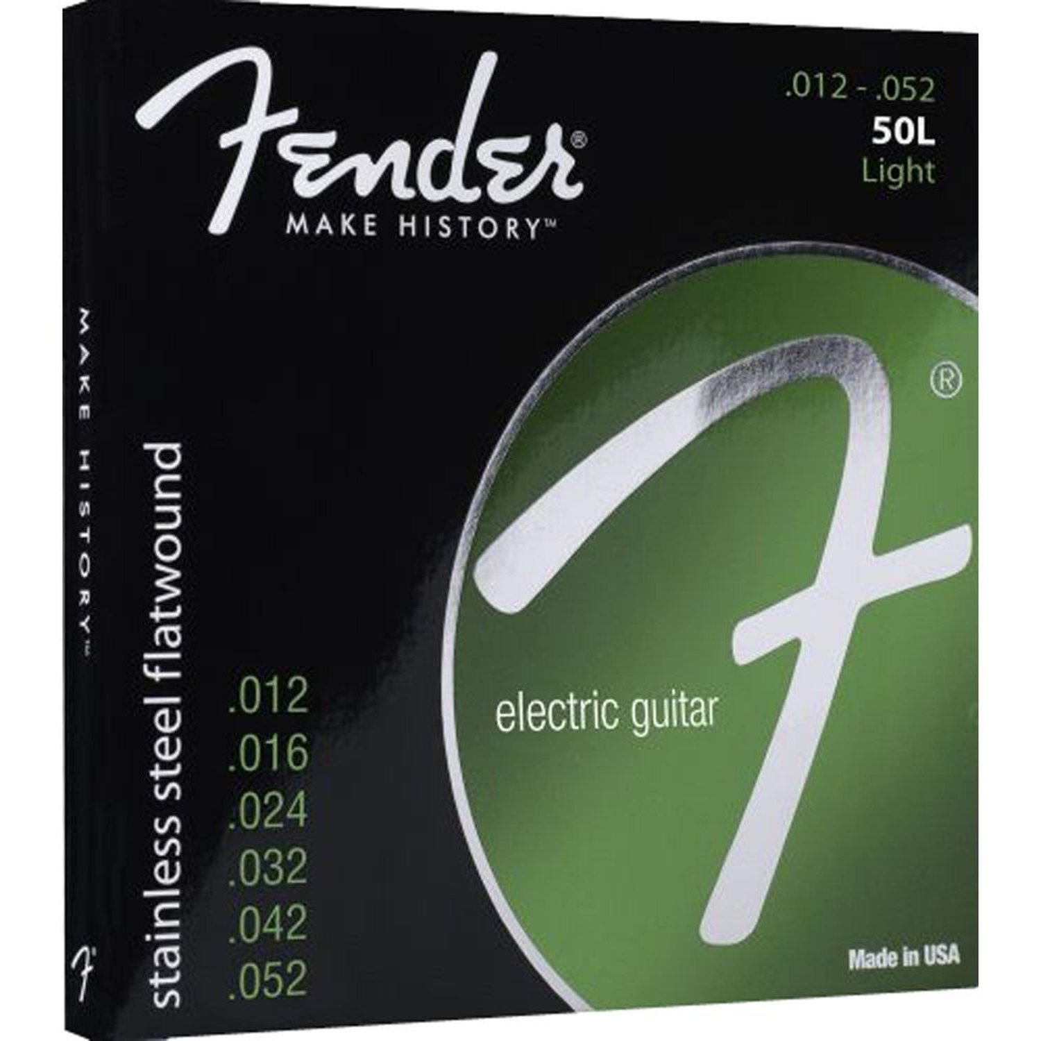Encordoamento para Guitarra Aço .012 50L Flatwound FENDER Un.Venda: PC/1