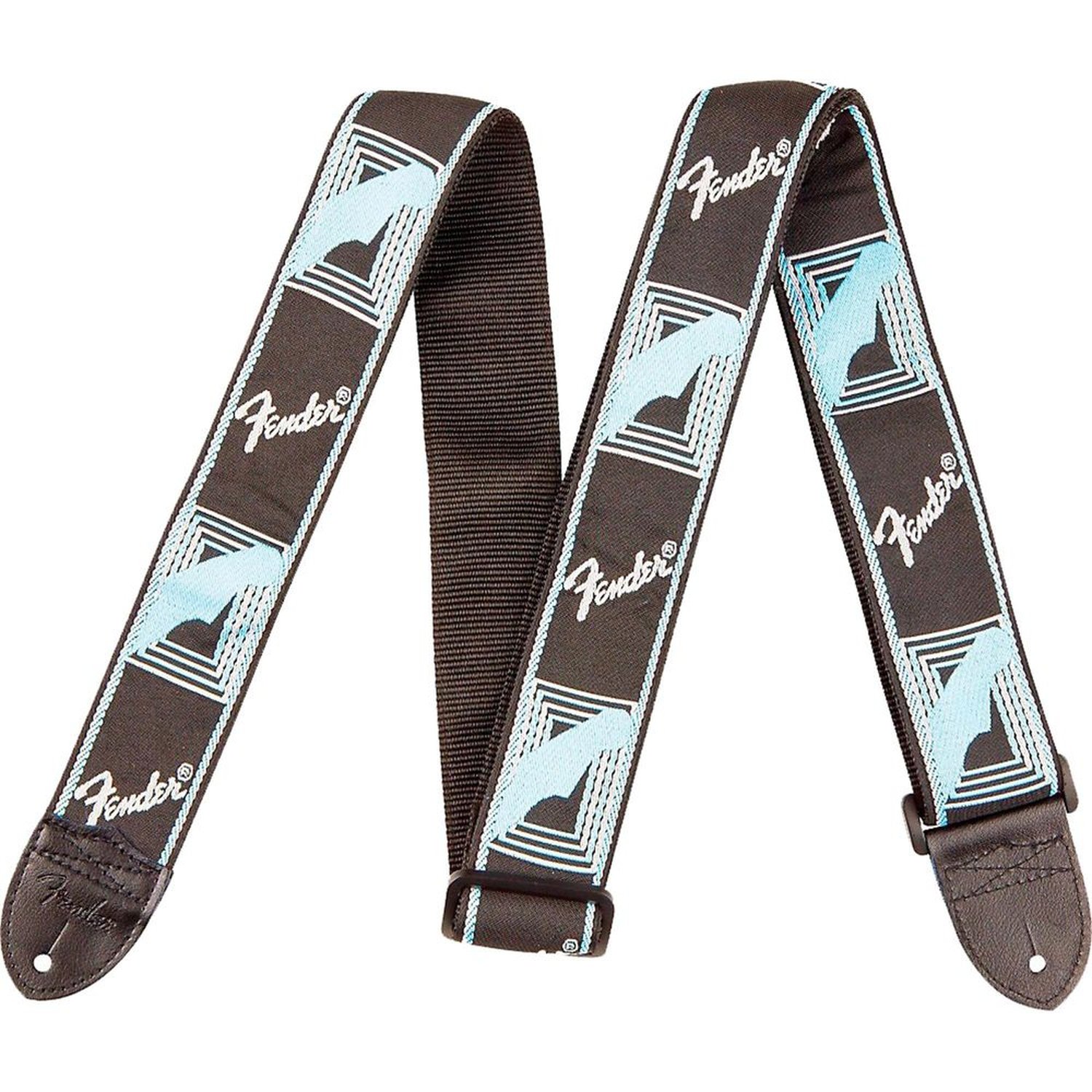 Correia para Instrumentos Nylon Monograma Preta Logo Azul FENDER Un.Venda: PC/1