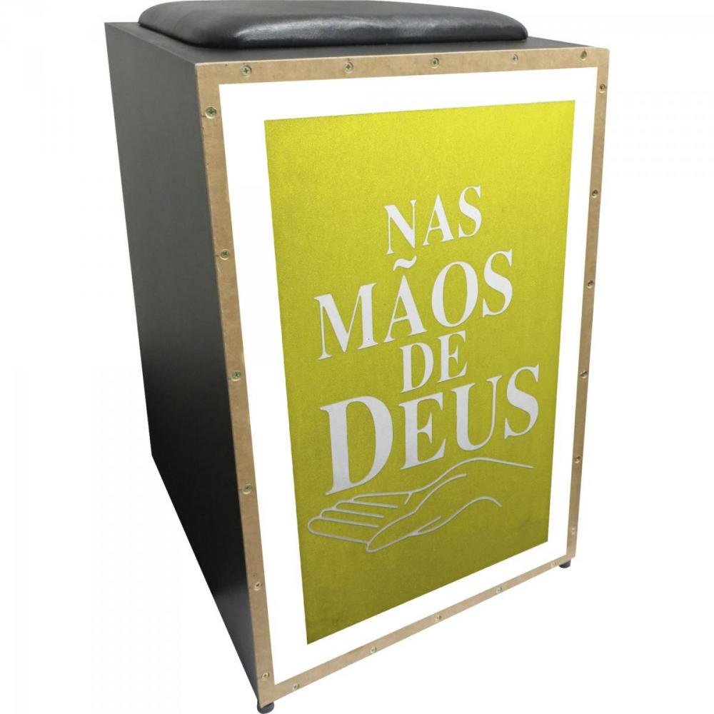 Cajon Eletroacústico Inclinado Profissional K2 COR-010 EQ Mãos De Deus JAGUAR Un.Venda: PC/1
