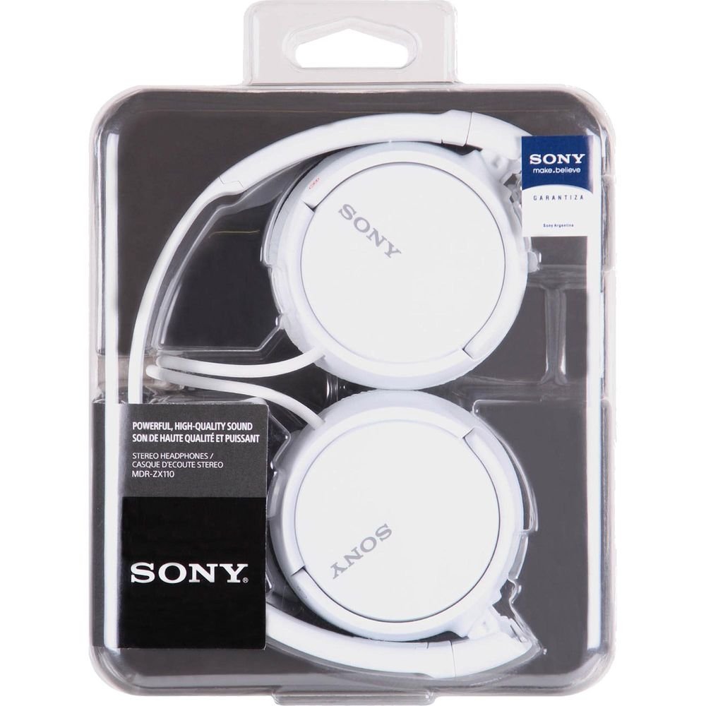 Fone de Ouvido Dobrável MDR-ZX110 Branco SONY Un.Venda: PC/1
