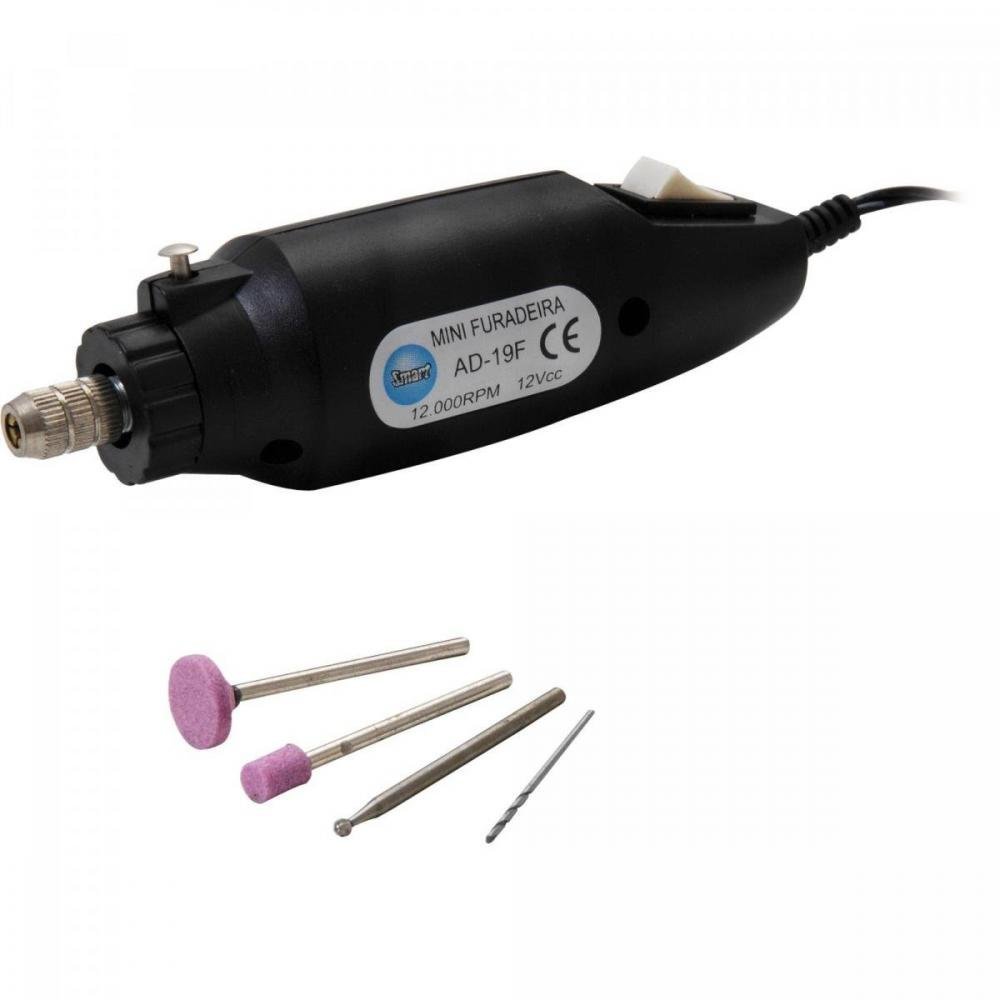 Mini Furadeira/Retífica com Maleta e Fonte Bivolt FEEL0001 GENÉRICO Un.Venda: PC/1