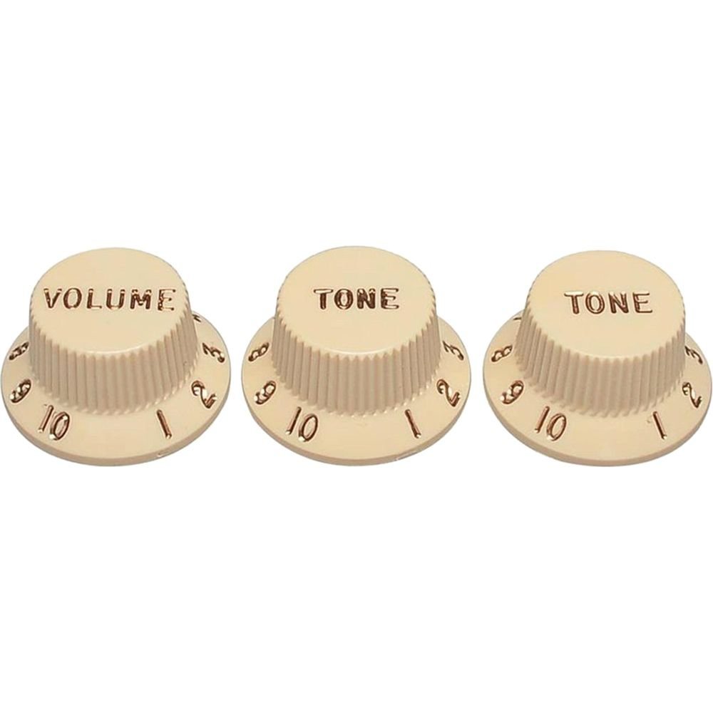 Set de Knobs para Guitarra Stratocaster VTT Branco Envelhecido FENDER Un.Venda: PC/1