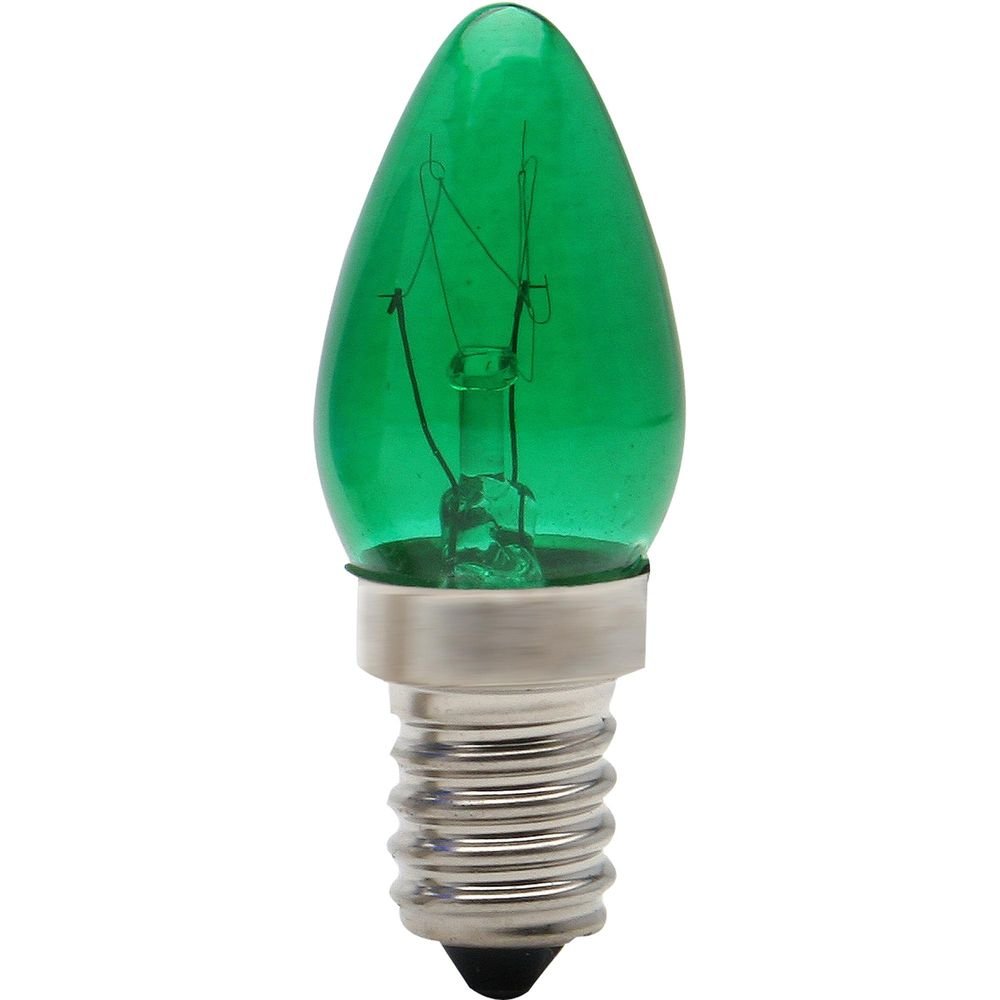 Lâmpada CHUPETINHA 7W 127V E14 CH24 Verde BRASFORT Un.Venda: PC/1