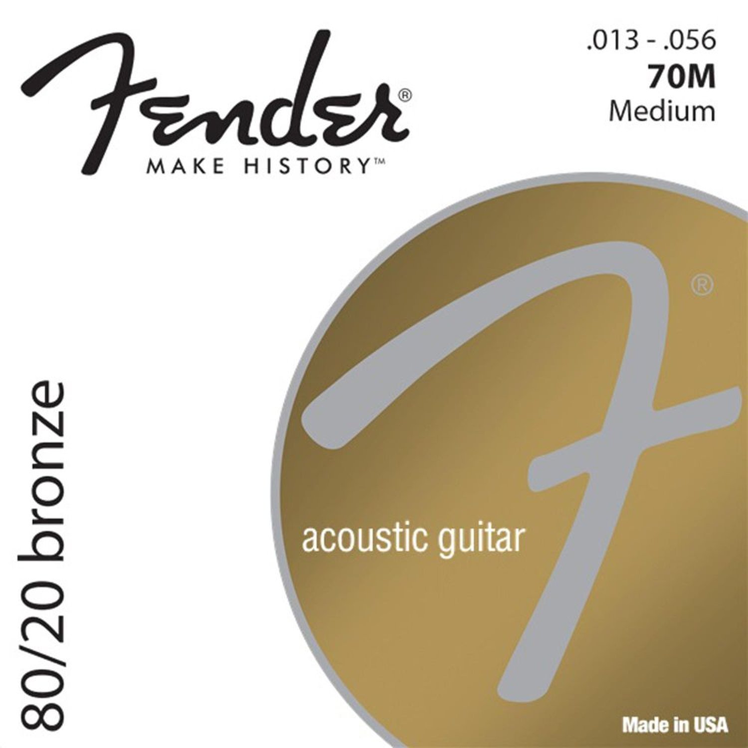 Encordoamento para Violão Aço .013 70M Bronze FENDER Un.Venda: PC/1