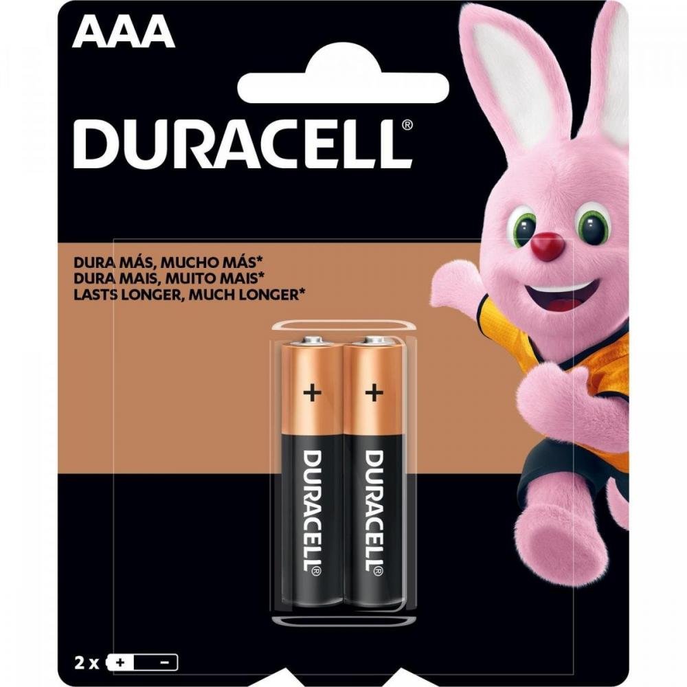 Pilha Duracell Alcalina AAA MN2400 Un. Vendas: Caixa com 12 cartelas - Cada cartela contém 2 pilhas