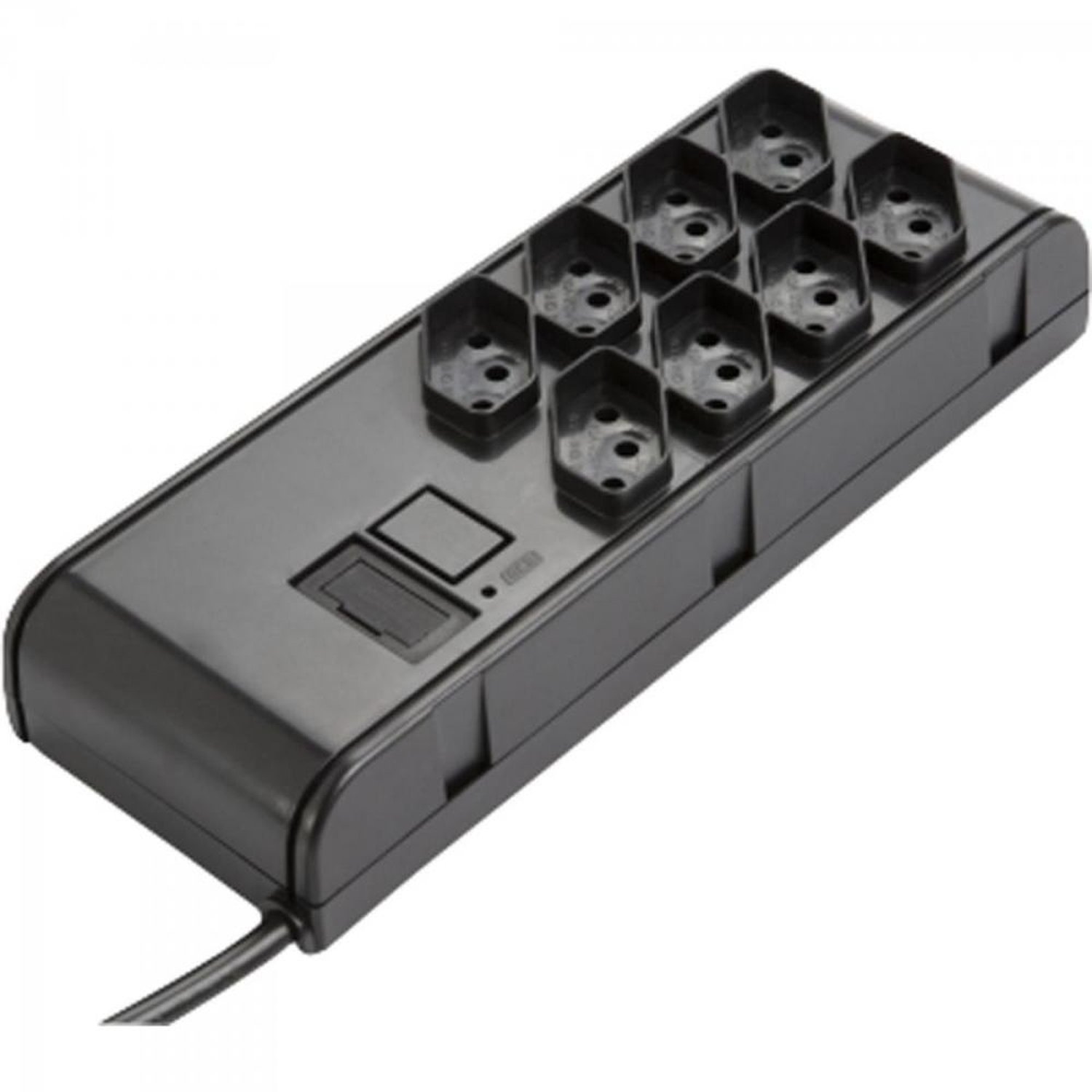 Filtro de Linha SLIM 8 TOMADAS Bivolt Automático Preto RCG Un.Venda: PC/1