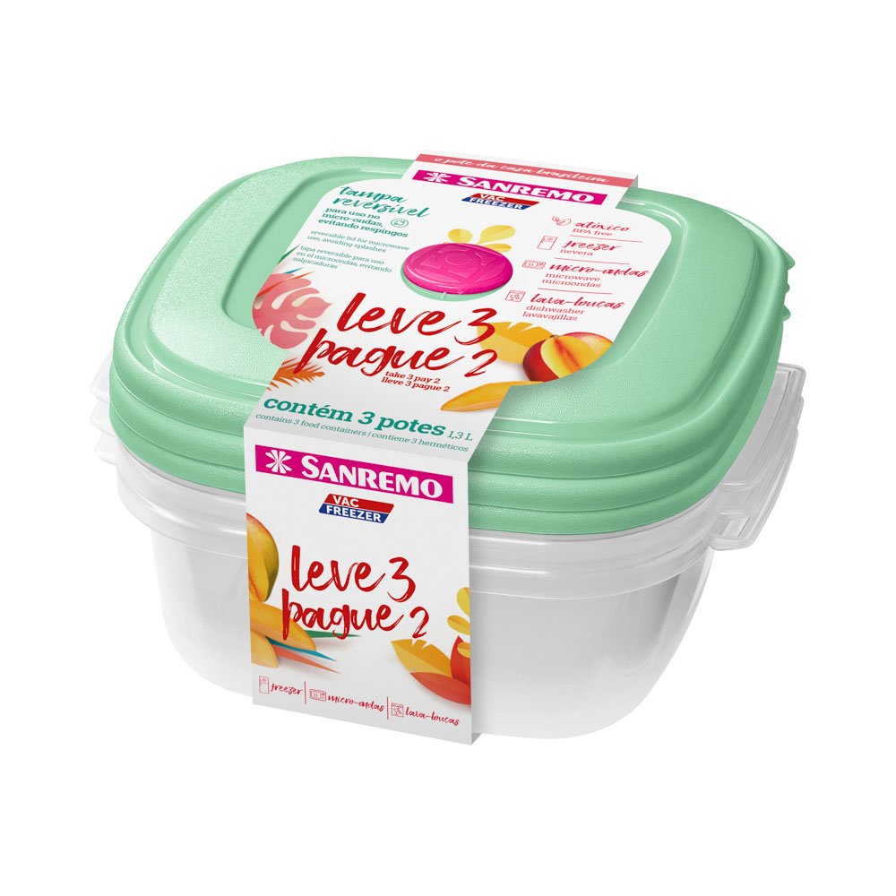 Pote Plastico 1,5L Transparente Leve 3 Pague 2 Sanremo