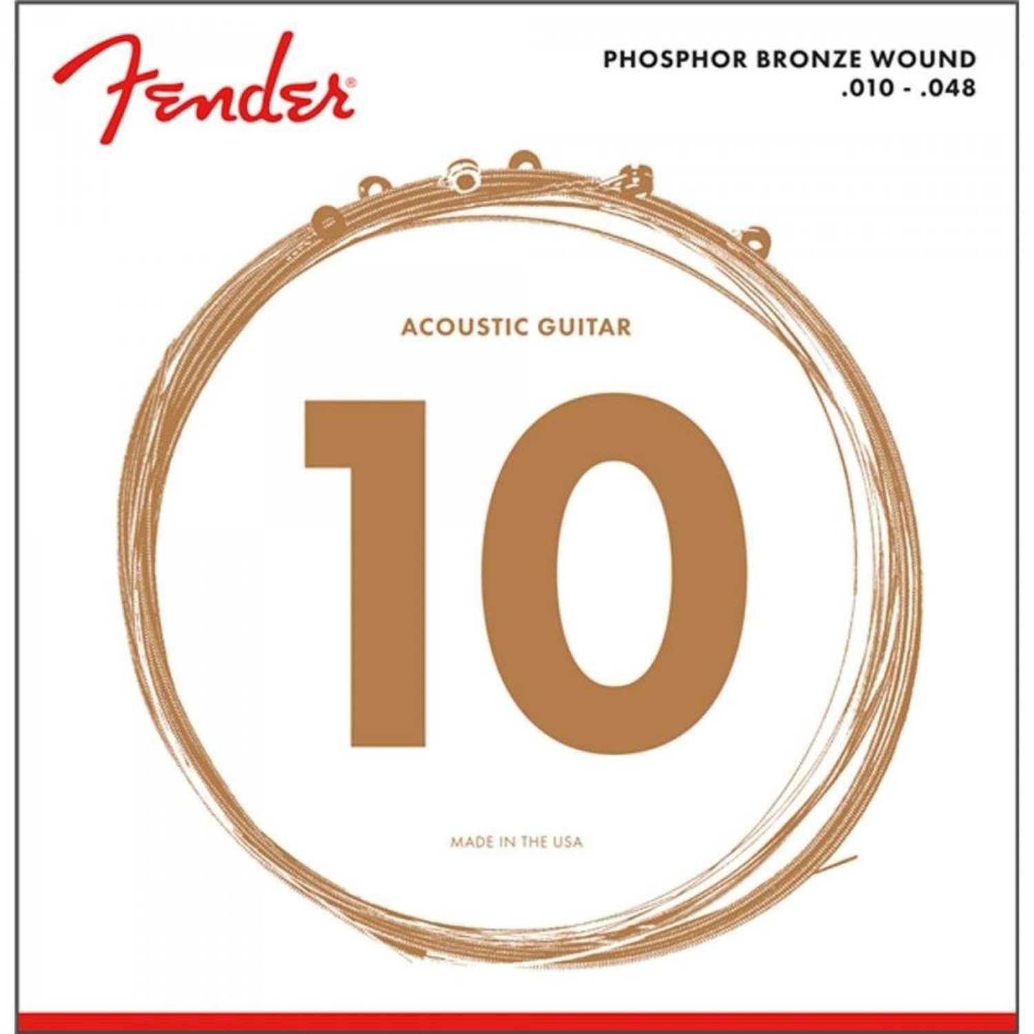 Encordoamento para Guitarra Aço .010 250RH Niquelado FENDER Un.Venda: PC/1