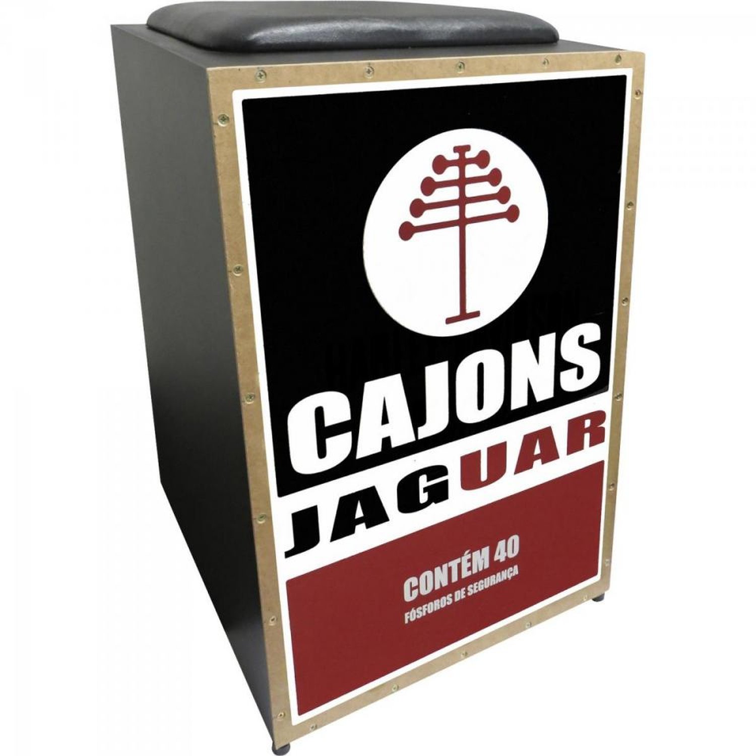 Cajon Acústico Inclinado Profissional K2 COR-006 Fósforo JAGUAR Un.Venda: PC/1