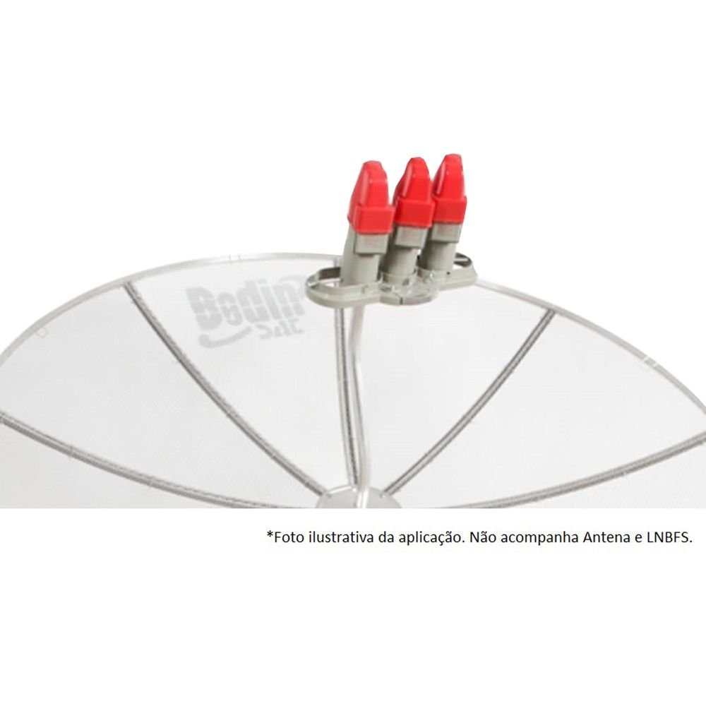 Suporte LNBF Carona Triplo C1/C2/C3 Cinza BEDINSAT Un.Venda: PC/1