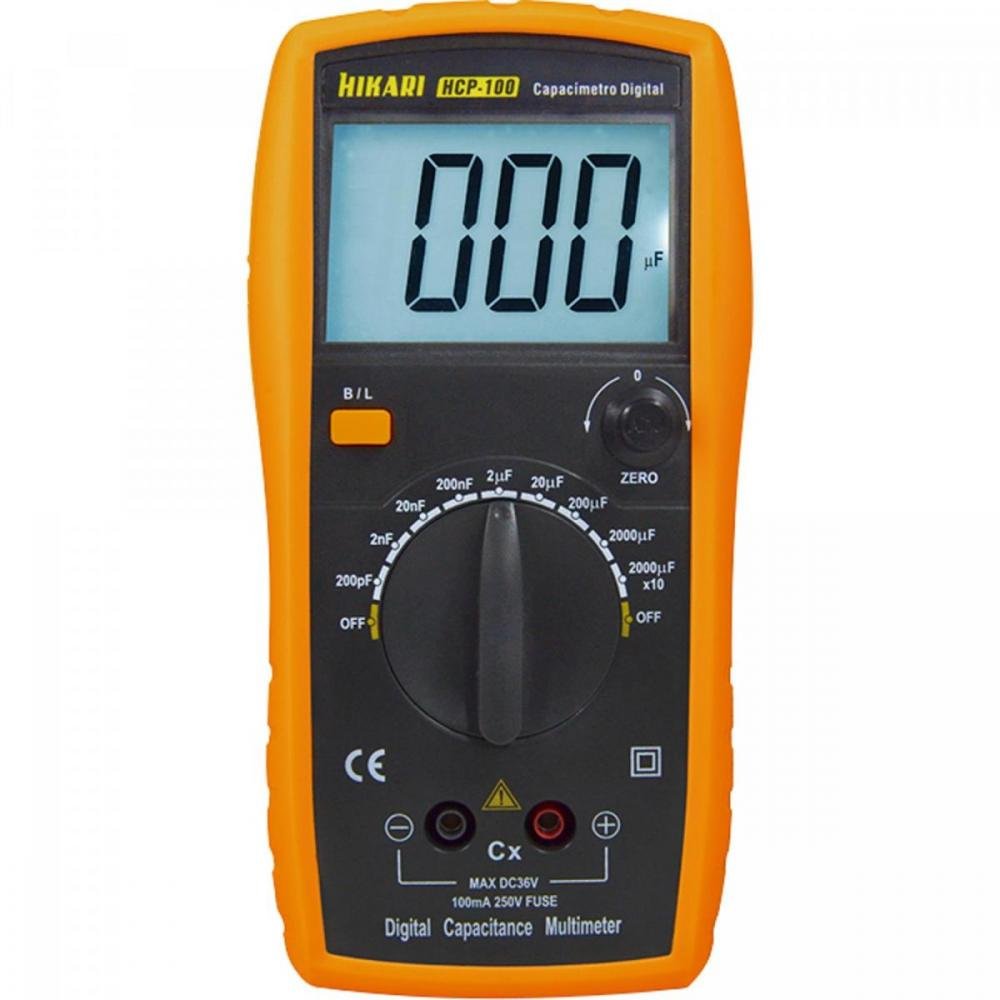 Capacímetro Digital HCP100 Amarelo HIKARI Un.Venda: PC/1