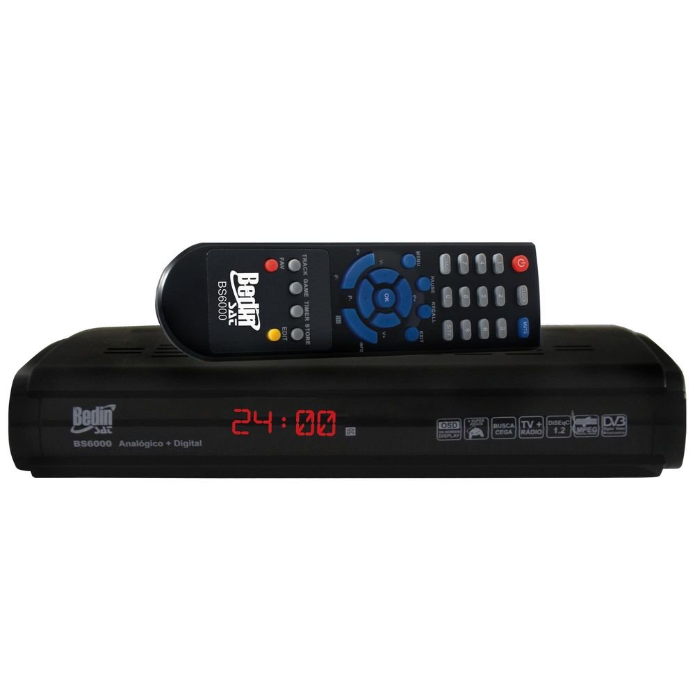 Receptor Anadigi BS 6000 Preto BEDINSAT Un.Venda: PC/1