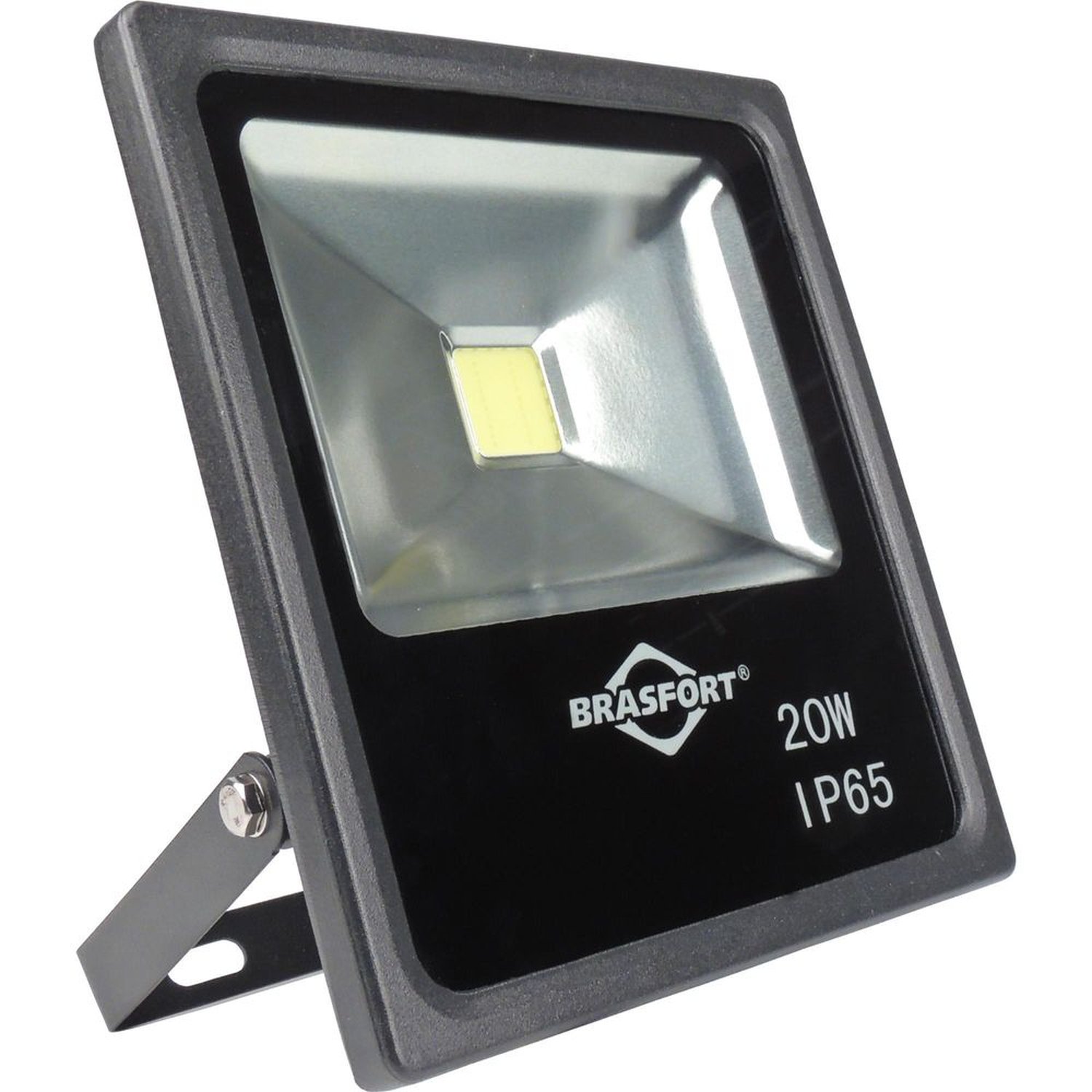 Refletor de LED 20W 6500K Bivolt SLIM Preto BRASFORT Un.Venda: PC/1