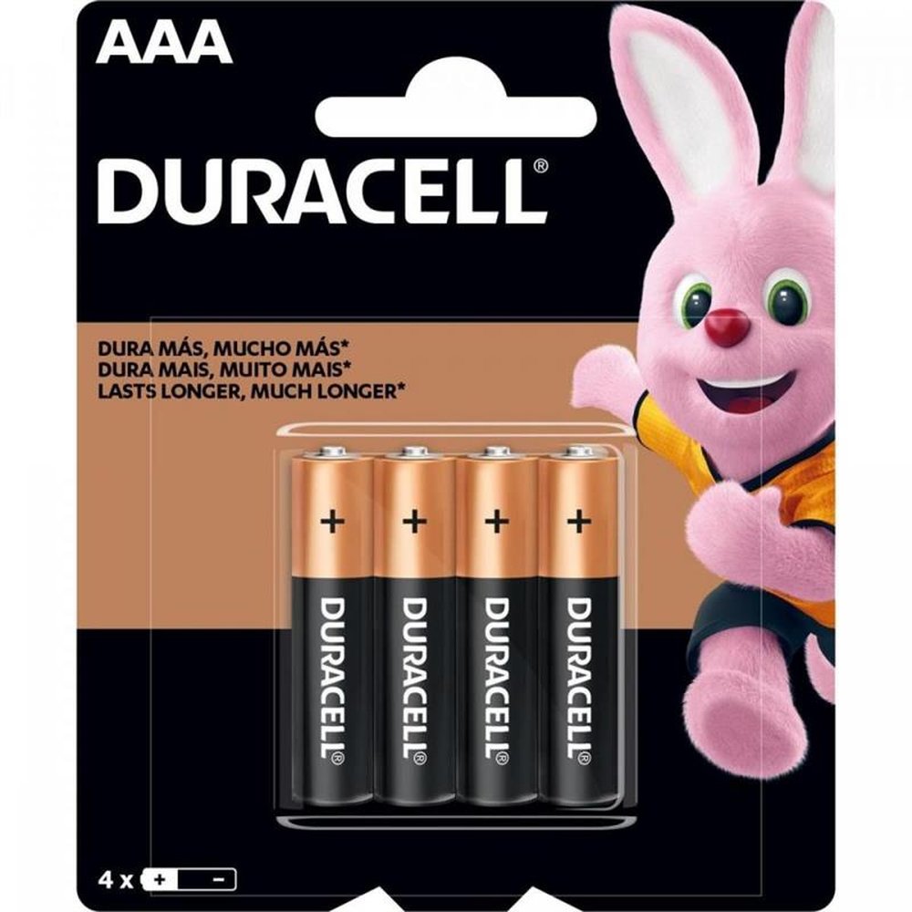 Pilha Duracell Alcalina AAA MN2400 Un. Vendas: Caixa com 12 cartelas - Cada cartela contém 4 pilhas