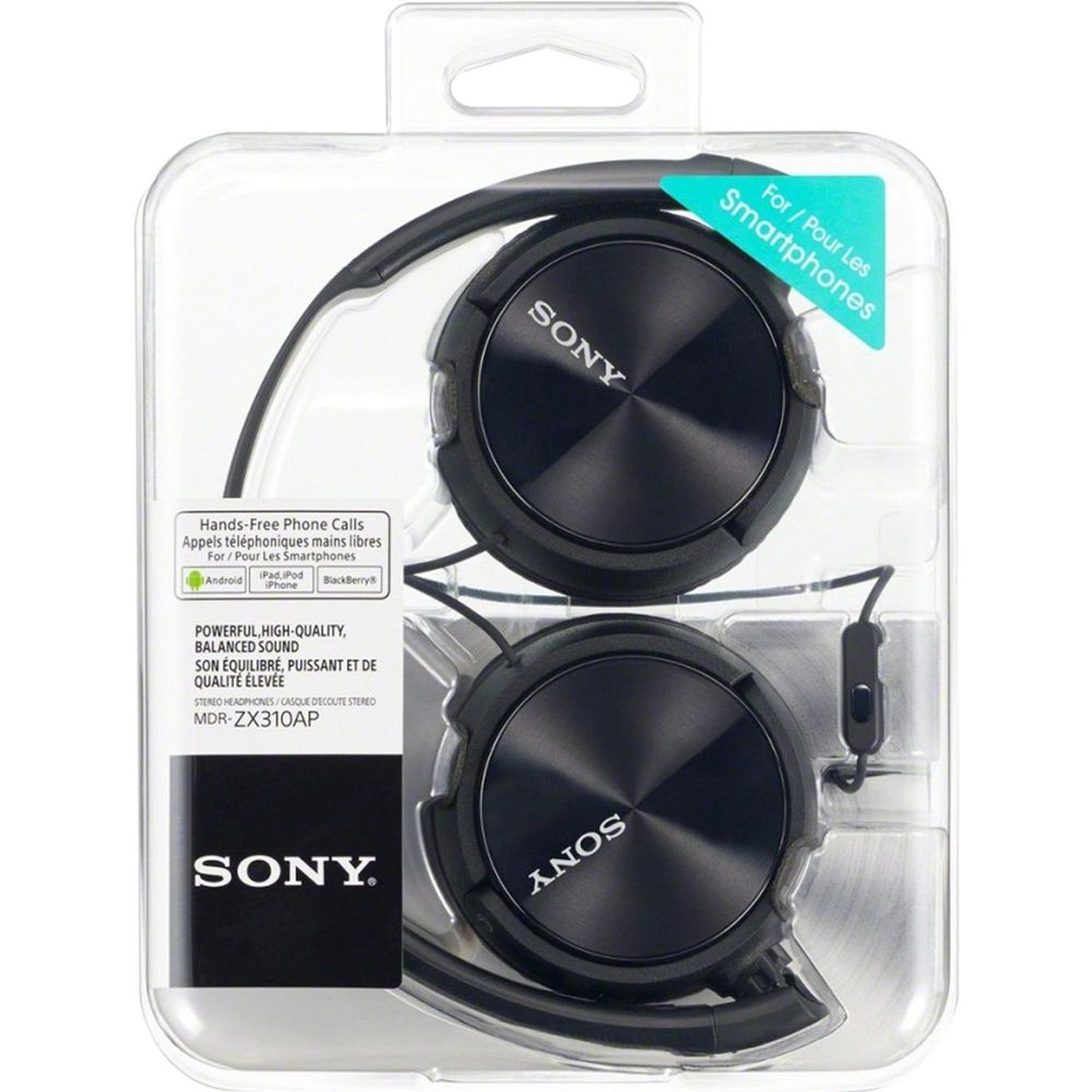 Fone de Ouvido com Microfone MDR-ZX310AP Preto SONY Un.Venda: PC/1