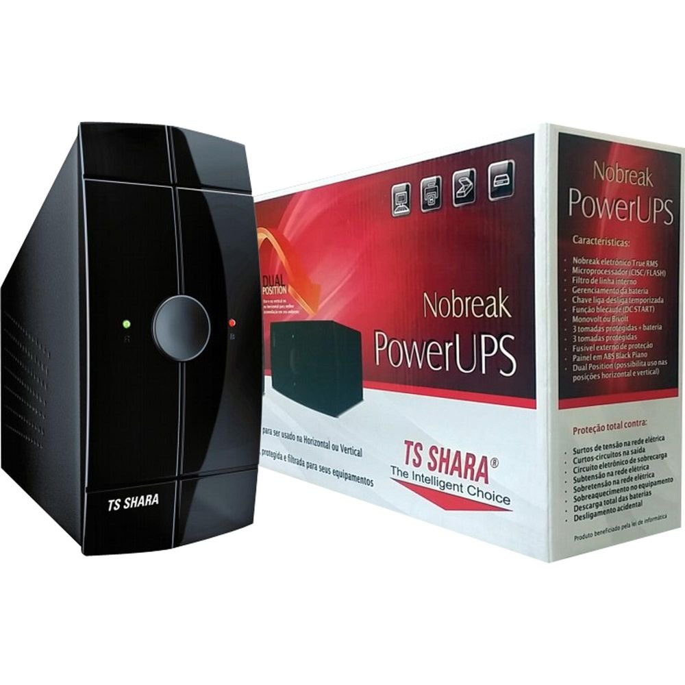 Nobreak 700VA POWER UPS Bivolt Preto TS SHARA Un.Venda: PC/1