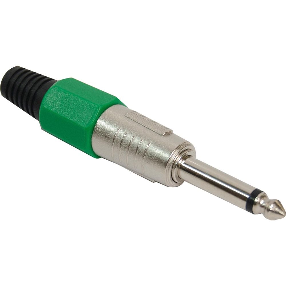 Plug P10 Macho Mono PGPZ0023 Verde STORM Un.Venda: DEZ/10