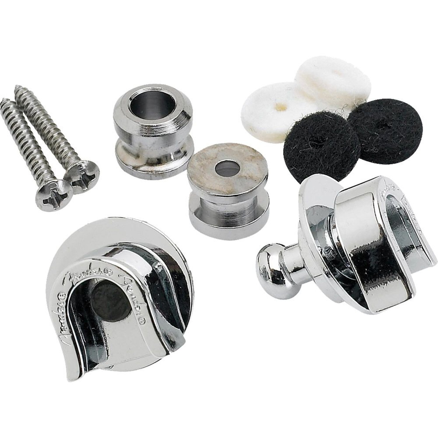Trava para Correia Strap Lock Cromado FENDER Un.Venda: PC/1