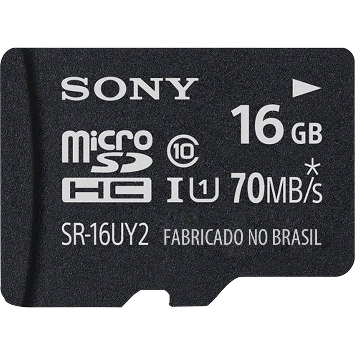 Cartão de Memória 16GB Micro SDHC com Adaptador CLASSE 10 SR-16UY2 SONY Un.Venda: PC/1