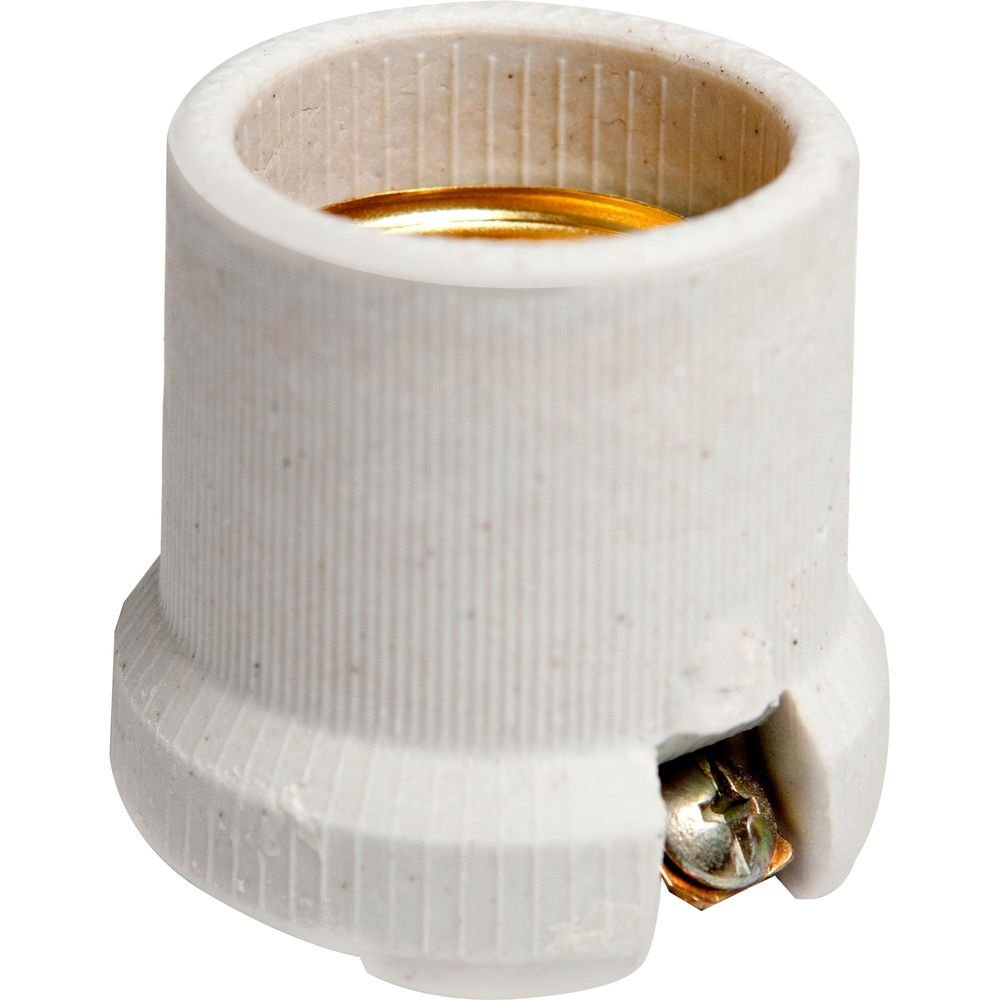 Receptáculo Porcelana E27 BR-51N Branca BRASFORT Un.Venda: PC/1