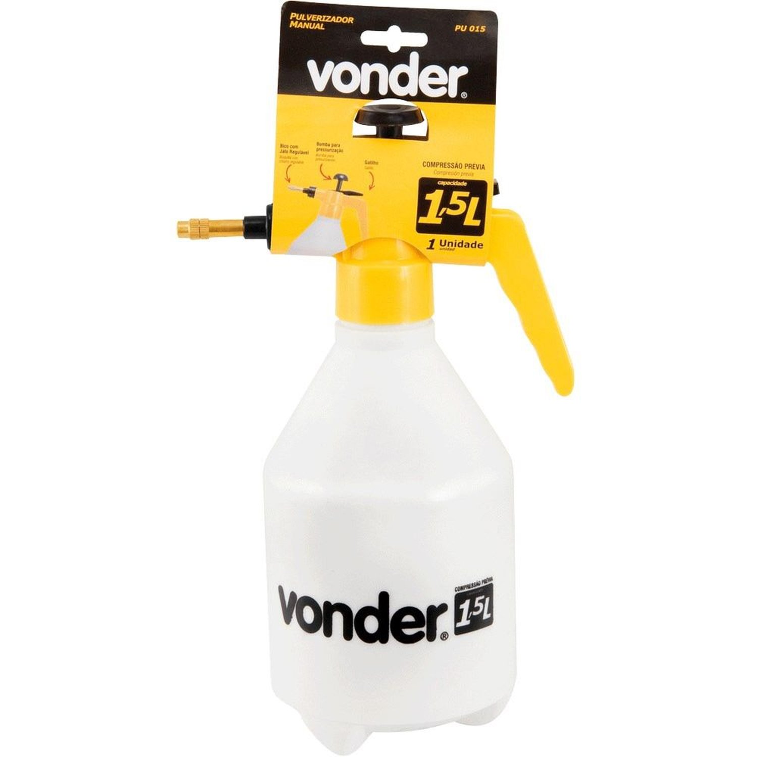 Pulverizador 1,5L PU015 Branco VONDER Un.Venda: PC/1