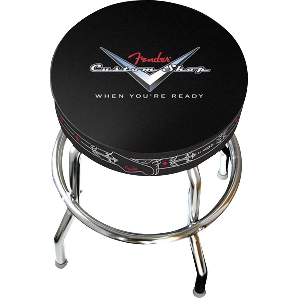 Banco Barstool 24" CUSTOM SHOP PINSTRIPE Preto FENDER Un.Venda: PC/1