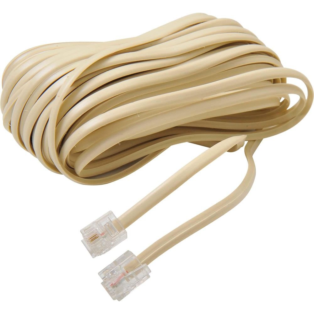 Extensão para Telefone/Fax RJ11 10 Metros 6X2 Bege GENÉRICO Un.Venda: DEZ/10