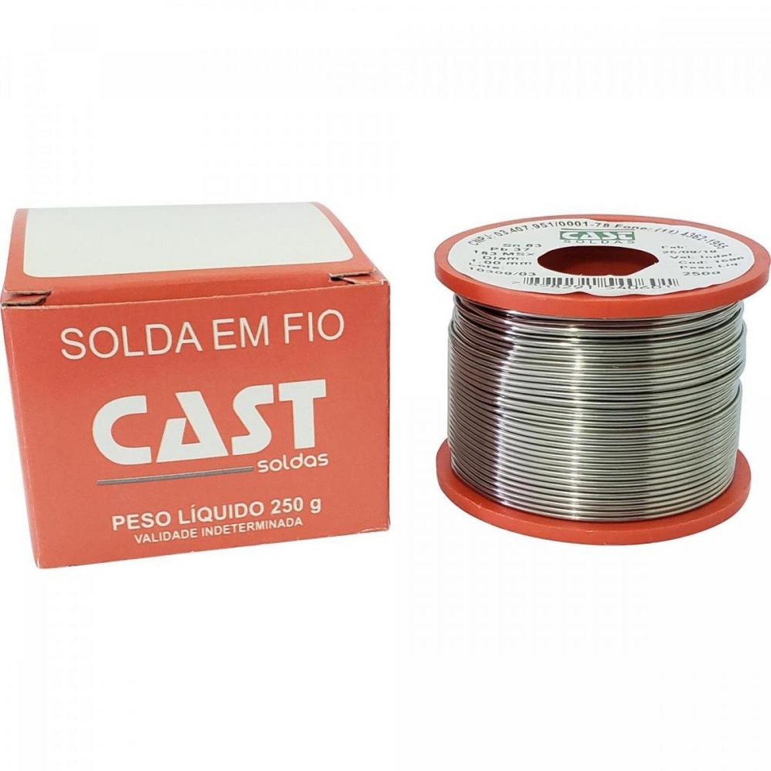 Solda em Fio 183-MSX0,55MM 250g CAST Un.Venda: PC/1