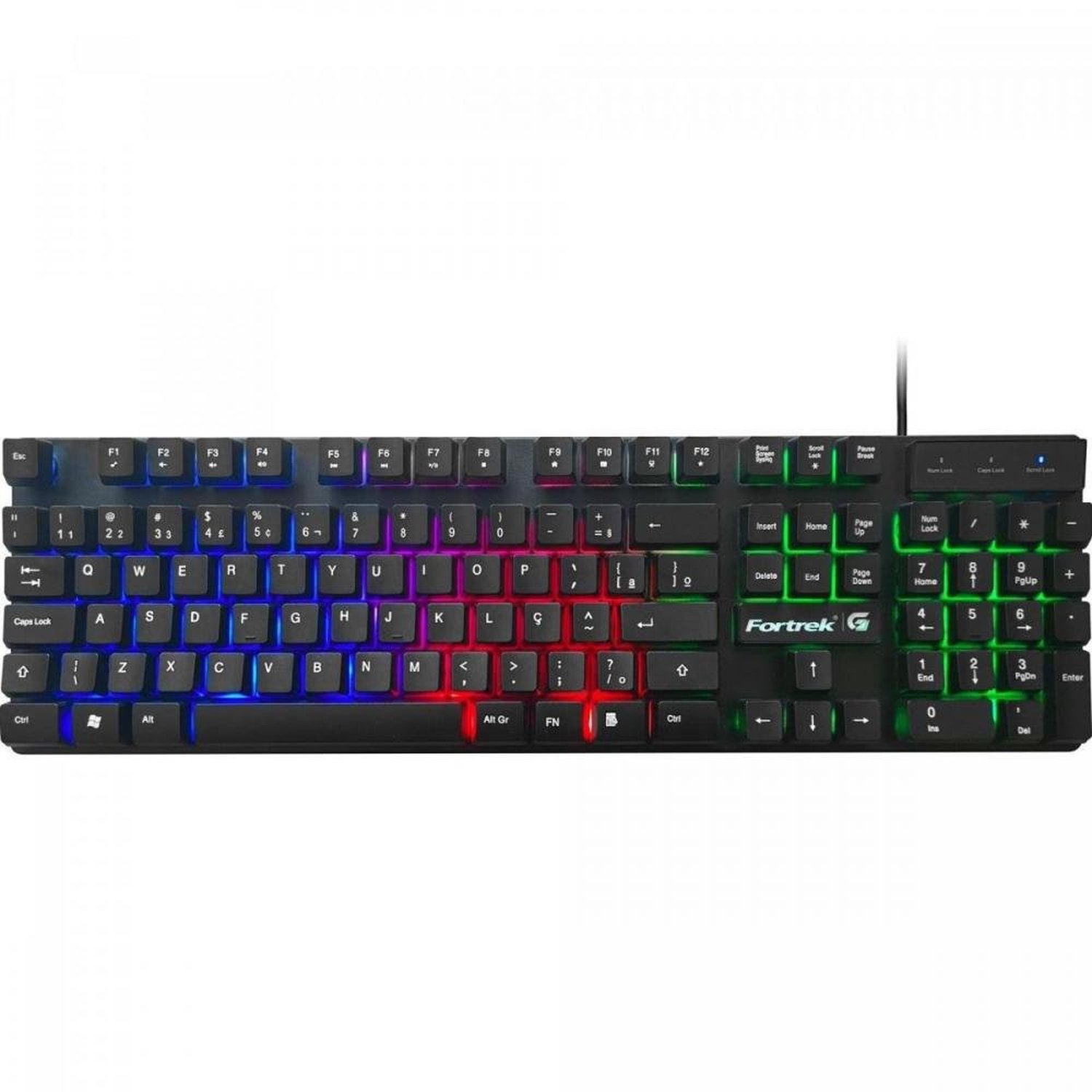 Teclado Gamer Multimídia Fortrek Blackfire Preto G Un.Venda: Pc/1