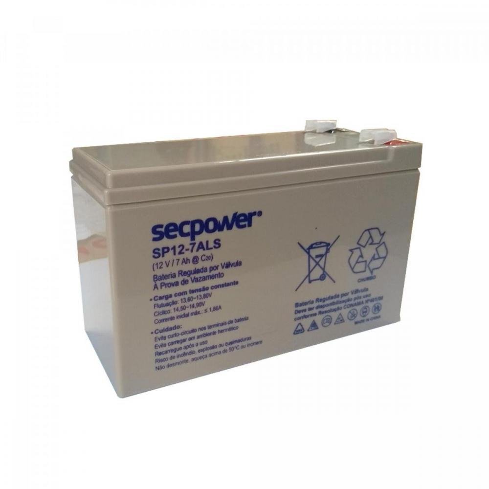Bateria de Chumbo Ácida VRLA SP12-7ALS SECPOWER Un.Venda: PC/1