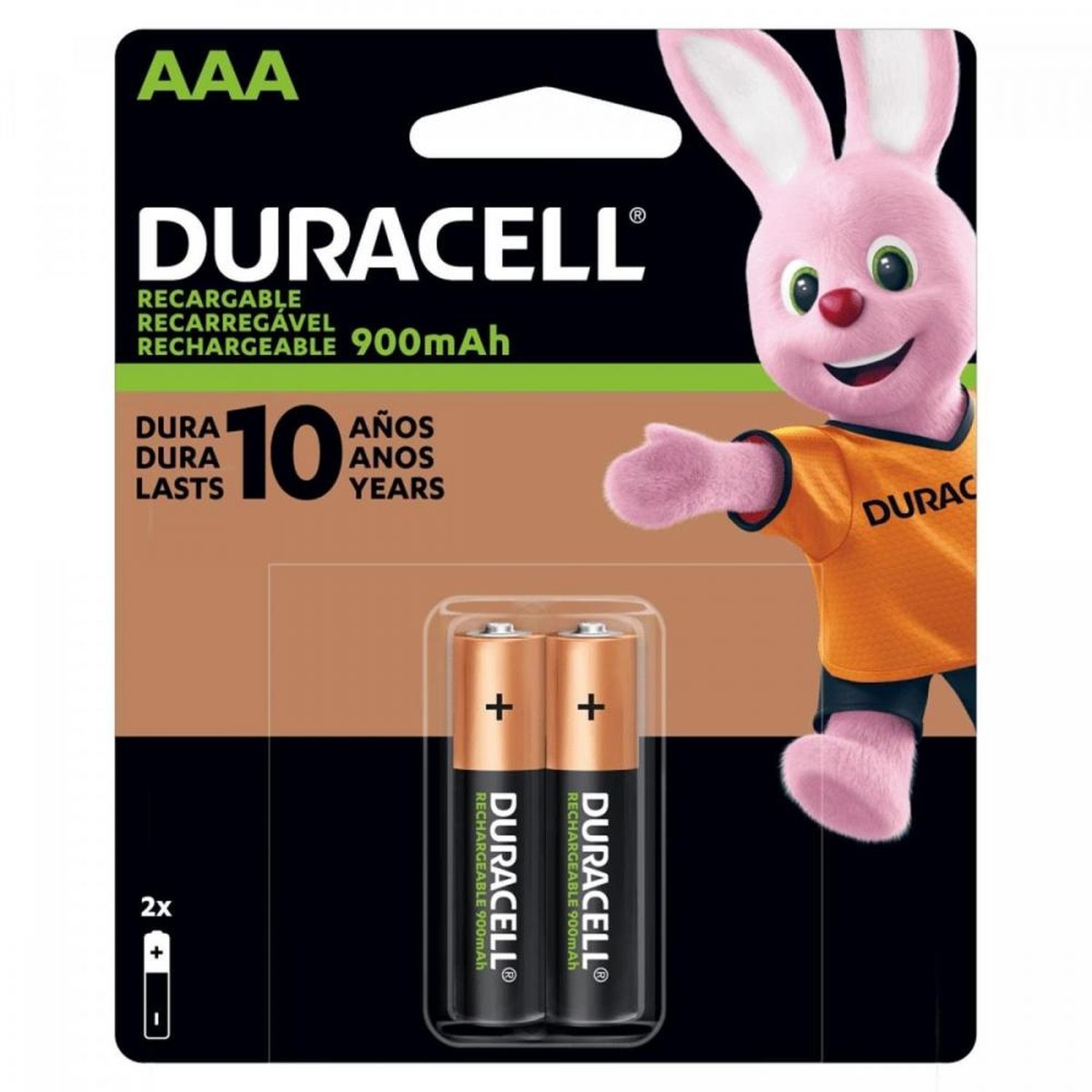 Pilha Duracell Recarregável AAA 900-mAh Un.Venda: CAR/2