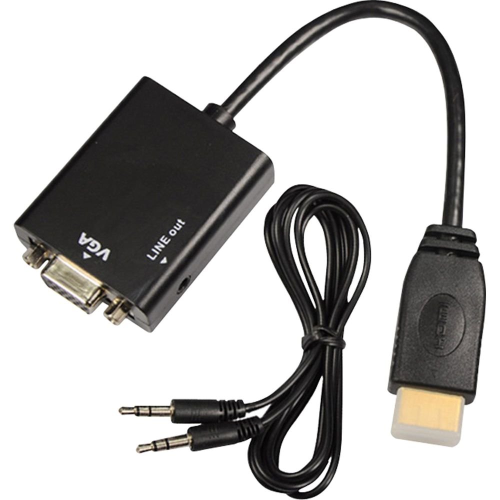 Conversor HDMI Para VGA de Áudio Cabo P2 CN1072 YUHUAN Un.Venda: PC/1